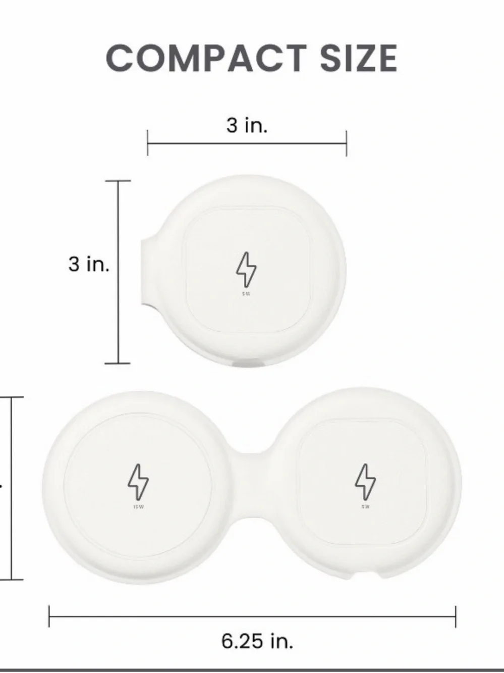 TravelSmart by Conair Foldable Wireless Charging Pad  NIB - White